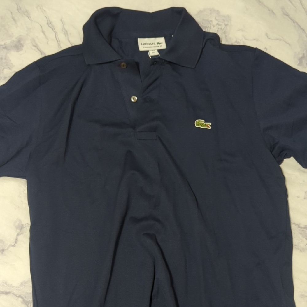 Lacoste Dark Blue Polo with Crocodile Logo